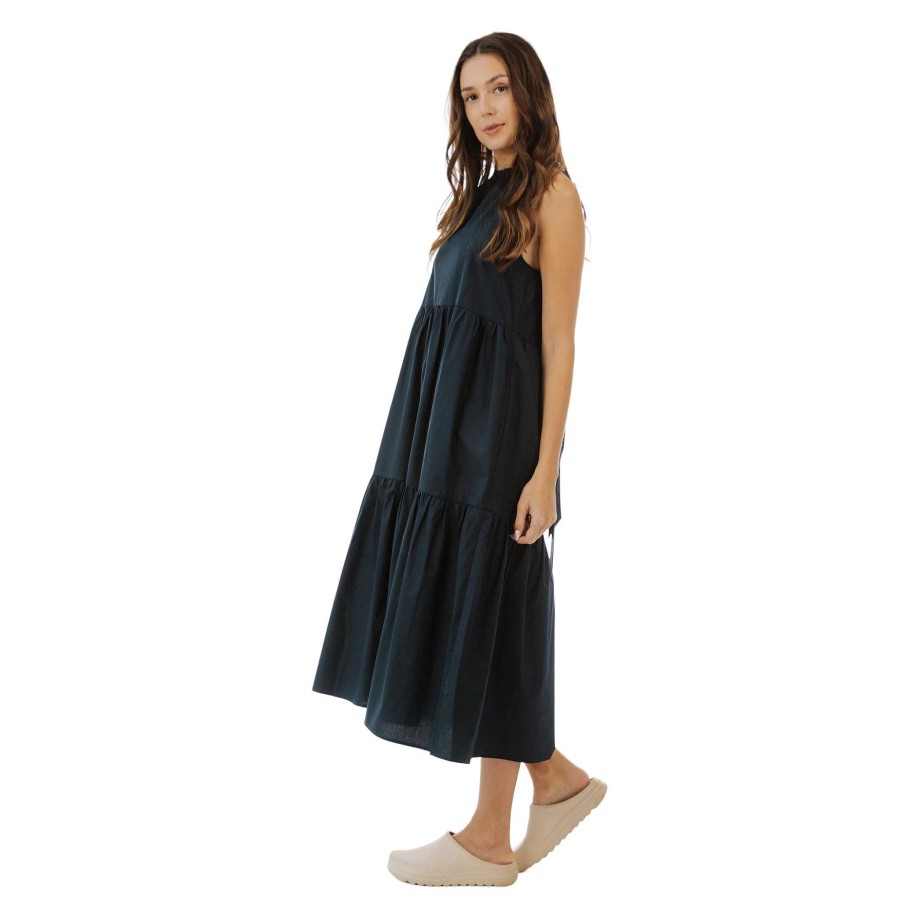 Clothing Paper Label | Lily A-Line Maxi Dress Midnight Blue