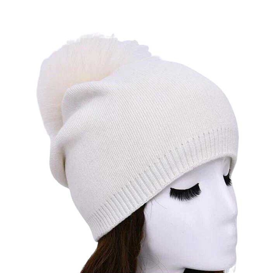 Accessories PNYC | Pnyc Evelyn Beanie Off White