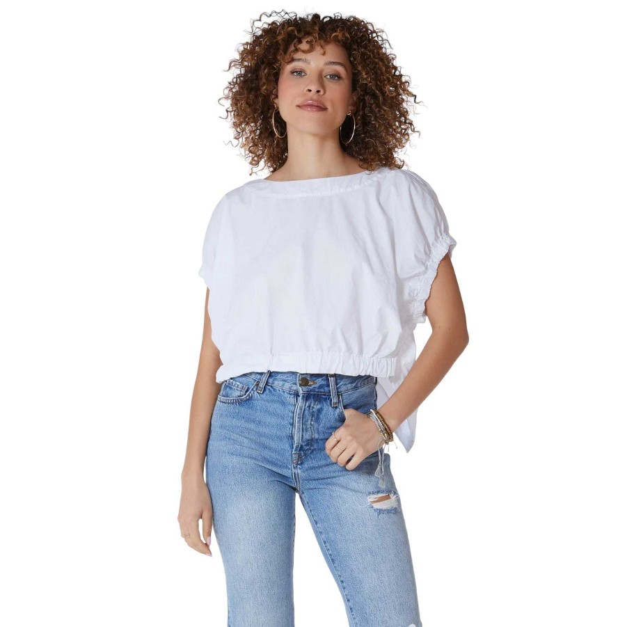 Clothing Bobi | Boatneck Top With Back Detail White