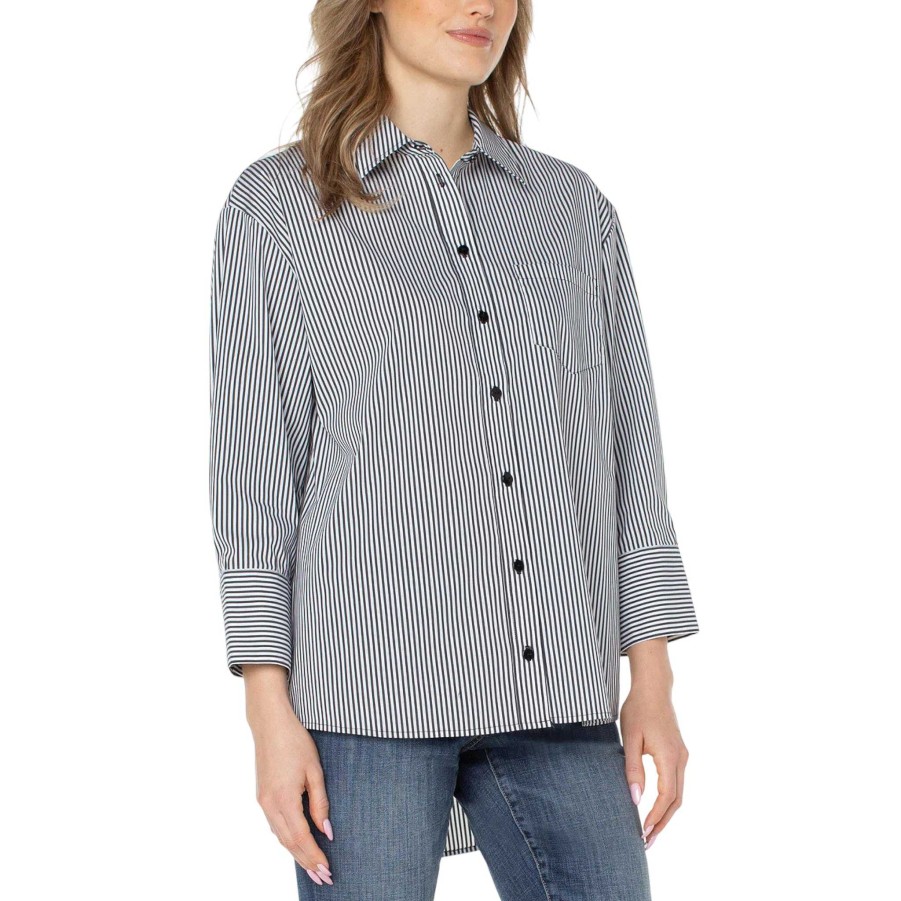 Clothing Liverpool | Striped Oversized Classic Button Down Shirt