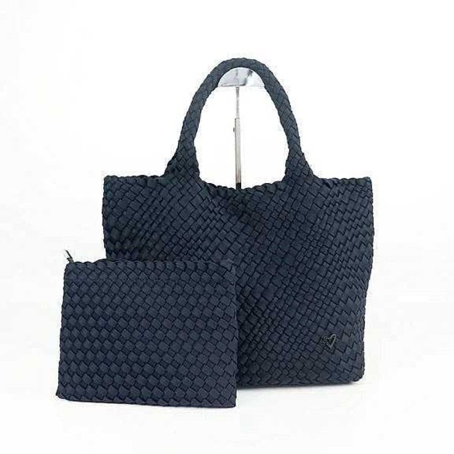 Accessories Prenelove | London Large Woven Tote 2.0 Navy