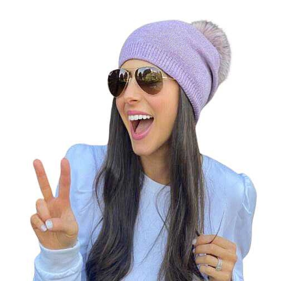 Accessories Prenelove | Pnyc Evelyn Beanie Lavender