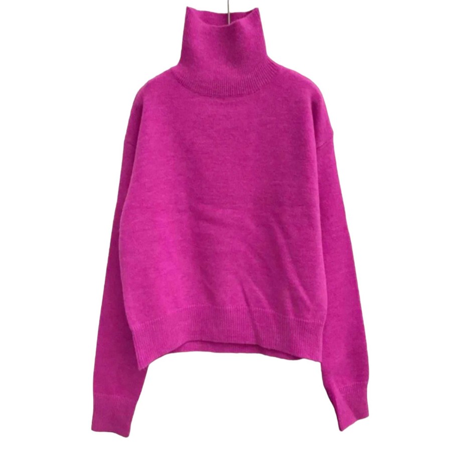 Clothing Lyla u0026 Luxe | Mabel Mockneck Sweater In Magenta