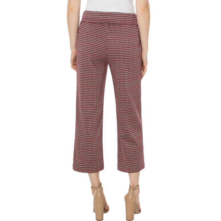 Clothing Liverpool | Mable Houndstooth Wide Leg Cropped Pants