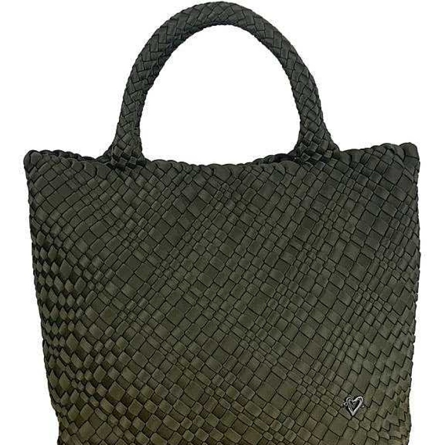 Accessories Prenelove | London Large Woven Tote (2.0) Olive