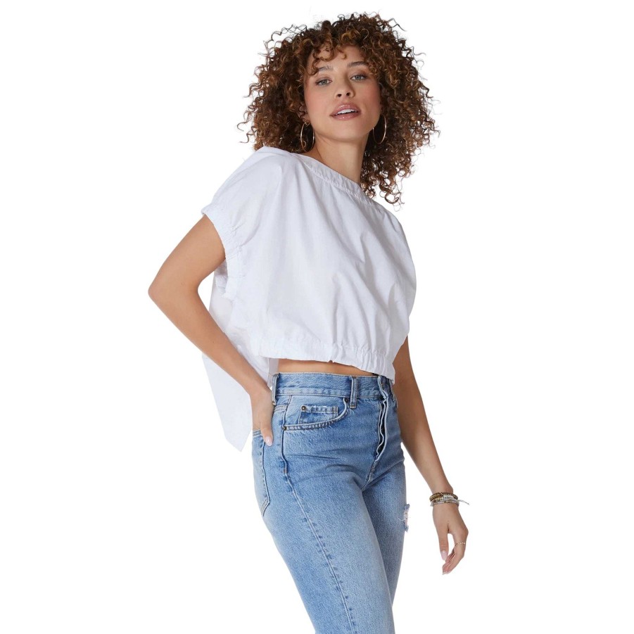 Clothing Bobi | Boatneck Top With Back Detail White