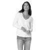 Clothing Bobi | Center Seam V- Neck Long Sleeve Tee In Lead